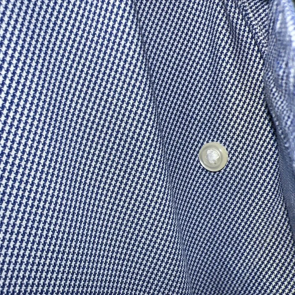 Brooks Brothers Regent Long Sleeve Blue Stripe Dress Shirt - Men's 17 1/2 - Picture 5 of 11